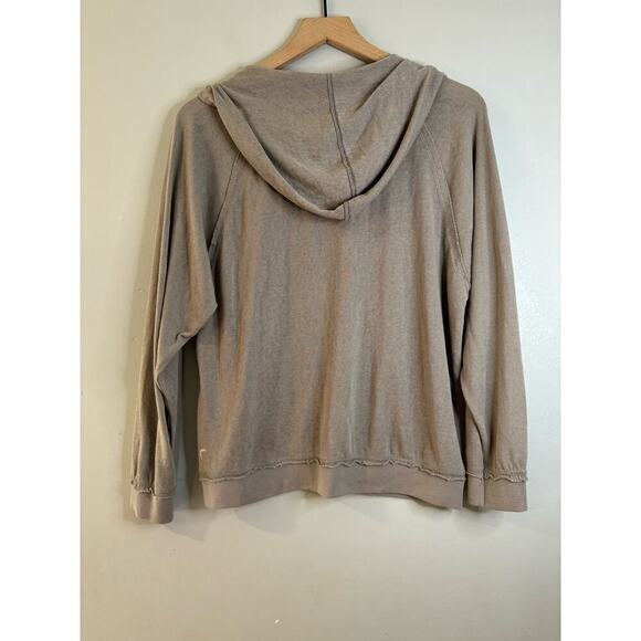 Zyia active lightweight taupe 1/4 sleeve hoodie size medium - Picture 5 of 6